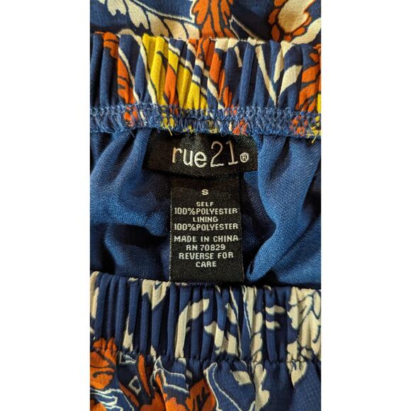 Rue21 Paisley Maxi Dress Off Shoulder Spaghetti Strap Long Sleeve Sheer Small - Picture 4 of 4